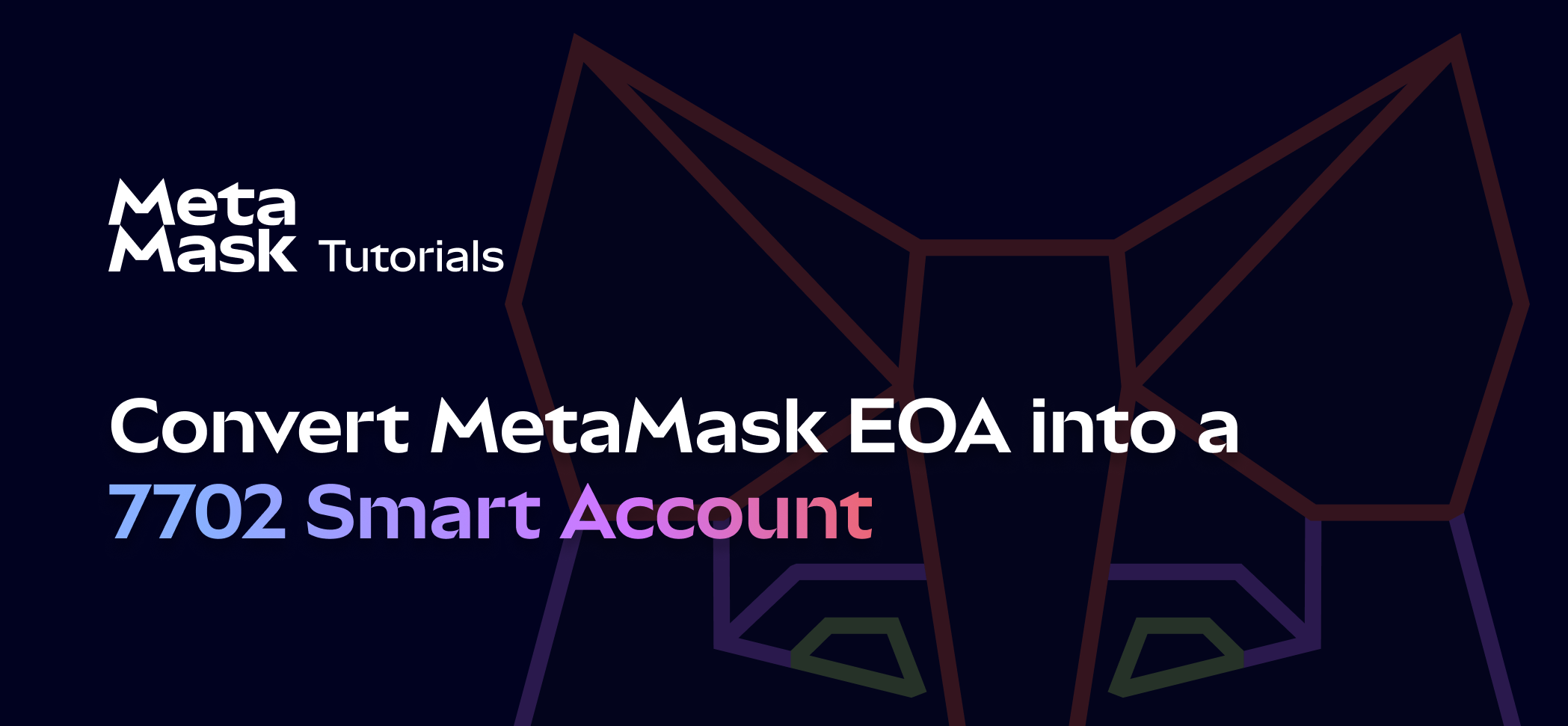 Upgrade an EOA to a smart account